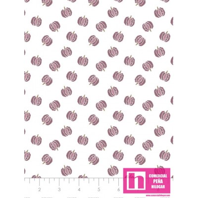 P108-66180203-02 PATCH. AMERICANO AUTUMN IMPRESSIONS (09) 110 CM. ALGODON 100% BLANCO/MAGENTA Venta en piezas de 7.00 M