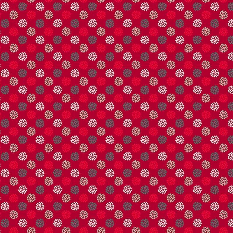 P17-MAS11176-R PATCH. AMERICANO HOLIDAY STITCHES (18) 110 CM. ALGODON 100% ROJO Venta en piezas de 7.00 M