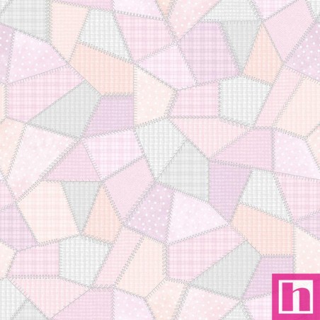 P17-MASF11310-WP PATCH. AMERICANO PATCHWORK WOOLIES (10) 110 CM. ALGODON 100% ROSA Venta en piezas de 6.90 M