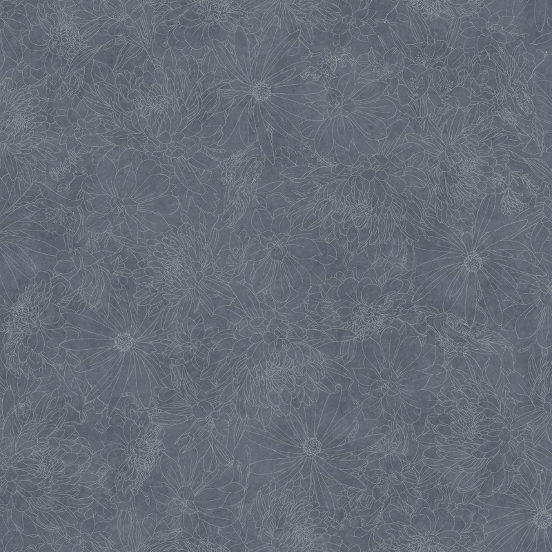 P17-MASQB11240-K PATCH. AMERICANO FINE LINE FLORAL 108 (09) 270 CM. ALGODON 100% CENIZA Venta en piezas de 7.00 M