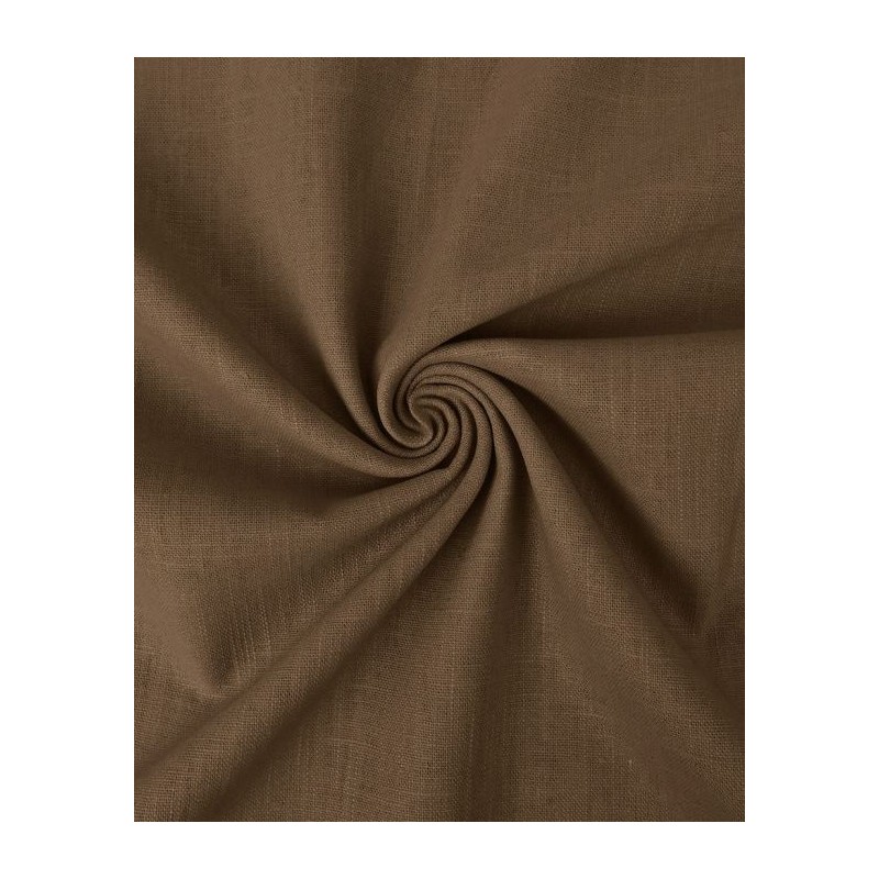 P69-6080-1658 SEMIHILO RAMIA (06) 1.35 M. 240 GR/M2. ALGODON 70%-LINO 30% CHOCOLATE Venta en piezas de 12.00 M