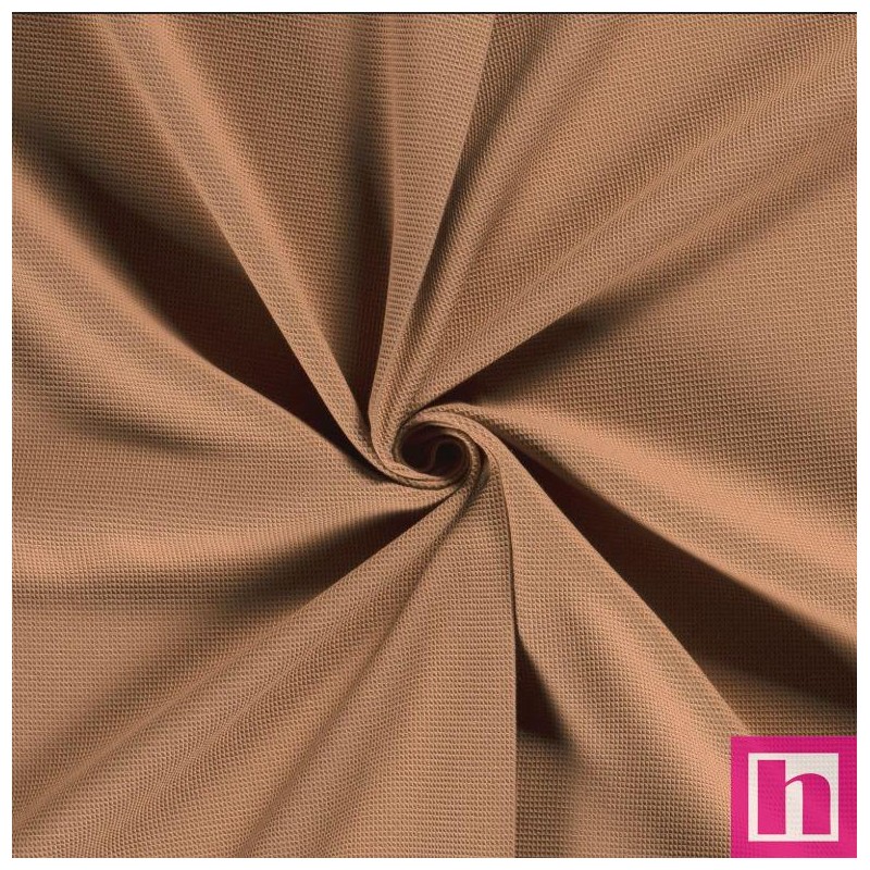 P75-2904-113 NIDO DE ABEJA MINI YAEL (06) 150 CM. 235 GR/M2. ALGODON 100% CARAMELO Venta en piezas de 6.00 M