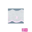 11700-7 TIRA BORDADA ALESSIO 35 MM. POL.60%-ALGODON 40% BLANCO/ROSA Venta en piezas de 13.80 M