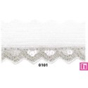 126608-101 REMATE FANTASIA RIVES 15 MM. POL+PET+GLASS PLATA Venta en piezas de 9.10 M