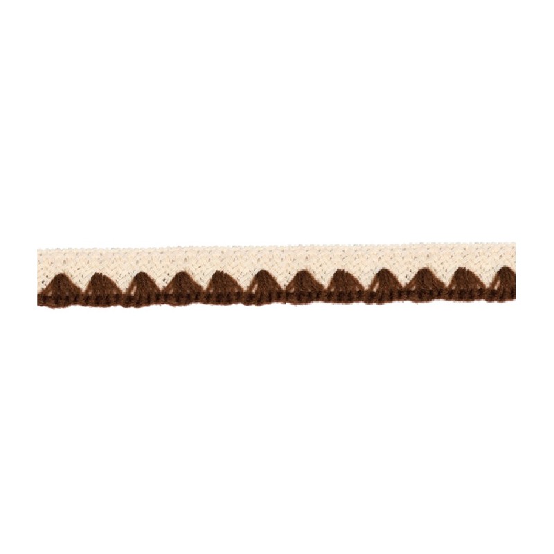 139000-3025 REMATE LANA ABBAS 20 MM. POLIESTER 100% MARFIL/CHOCOLATE Venta en piezas de 26.00 M