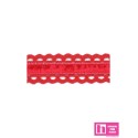 145354-5 GALON BOLILLO TERCIOPELO RUA 25 MM. ALGODON 70%-POL.30% ROJO Venta en piezas de 25.00 M