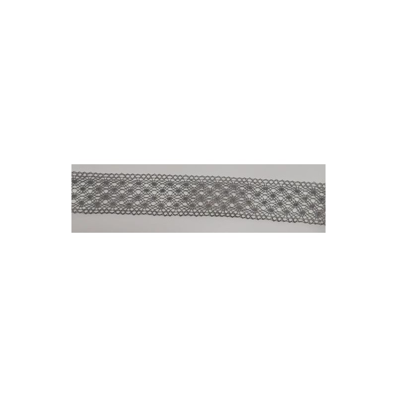 2022-W3 ENTREDOS BOLILLO BENNY 30 MM. ALGODON 100% GRIS Venta en piezas de 30.00 M