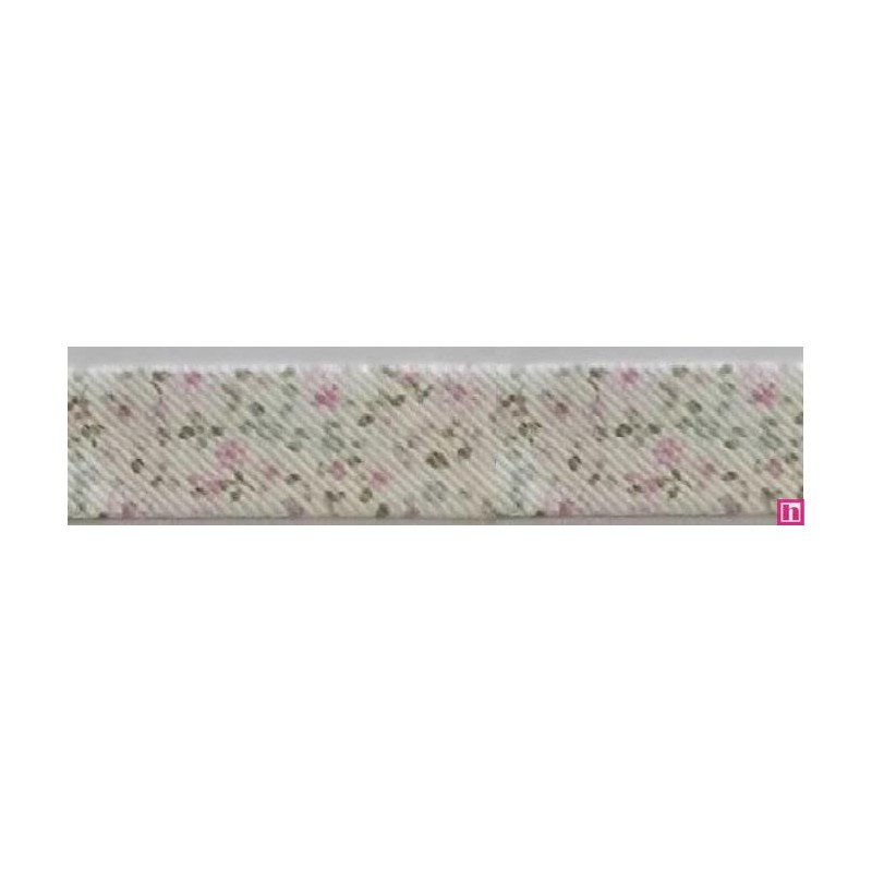 3288-30-01 BIES PERFILADO ZEITA-MARGARITA 30 MM. POLIESTER 70%-ALGODON 30% BLANCO/ROSA Venta en piezas de 25.00 M