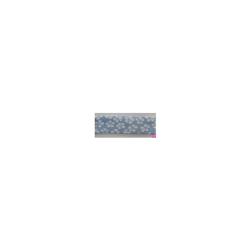 3311-18-02 BIES PERFILADO EILEN-FLOR 18 MM. POLIESTER 70%-ALGODON 30% CELESTE Venta en piezas de 25.00 M