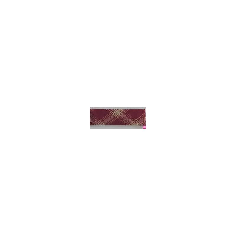 3314-18-01 BIES PERFILADO DIOGO-VICHY 18 MM. POLIESTER 70%-ALGODON 30% GRANATE Venta en piezas de 25.00 M