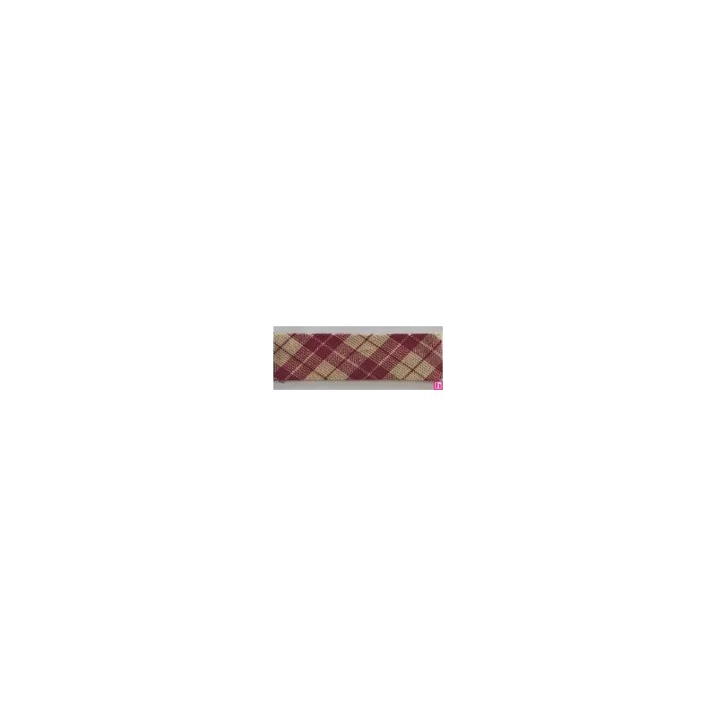 3315-18-01 BIES PERFILADO DIOGO-VICHY 18 MM. POLIESTER 70%-ALGODON 30% GRANATE Venta en piezas de 25.00 M