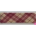 3315-18-01 BIES PERFILADO DIOGO-VICHY 18 MM. POLIESTER 70%-ALGODON 30% GRANATE Venta en piezas de 25.00 M