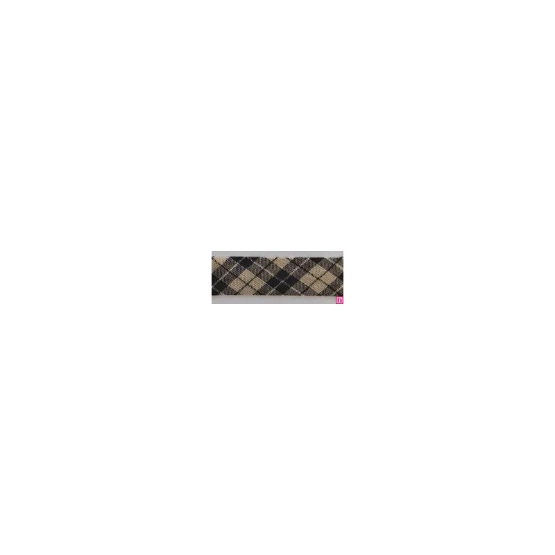 3315-18-03 BIES PERFILADO DIOGO-VICHY 18 MM. POLIESTER 70%-ALGODON 30% CHOCOLATE Venta en piezas de 25.00 M