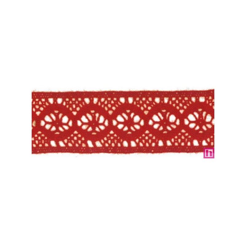 40235 KENTIA ENTREDOS BOLILLO ACRILICO 100% ROJO CARDENAL Venta en piezas de 33.00 M