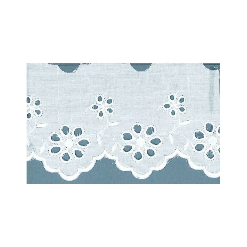 41581-000 BORDADO BATISTA BACAMMA POLIESTER 60%-ALGODON 40% BLANCO Venta en piezas de 13.80 M
