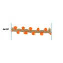 44052 1200-3407_FANTASY PLAITS RUSTICA PAPRIKA POLIESTER 100% NARANJA Venta en piezas de 50.00 M