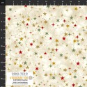 4593-015 PATCH.AMERICANO CHRISTMAS TIME (12) 110 CM. ALGODON 100% CREMA/EUCALIPTO/DORADO METALLIC Venta en piezas de 6.00 M