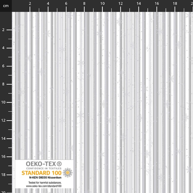 4593-110 PATCH.AMERICANO SNOW CRYSTALS (62) 110 CM. ALGODON 100% BLANCO/PLATA METALLIC Venta en piezas de 6.00 M