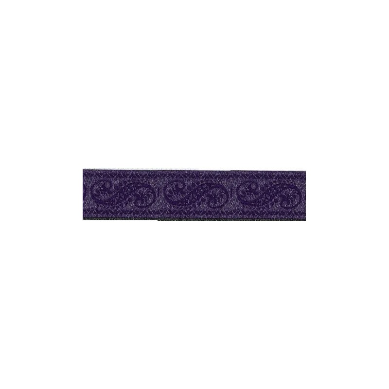 5037-24-267 TAPACOSTURAS JACQUARD FANTASIA 24 MM. POLIESTER-LUMIFIL MORADO Venta en piezas de 25.00 M