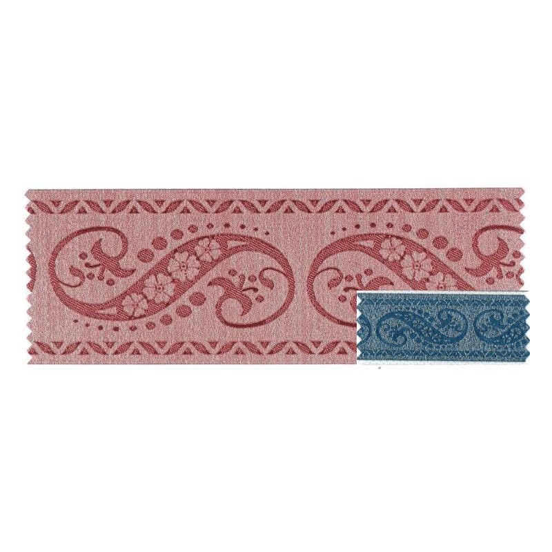 5037-68-264 TAPACOSTURAS JACQUARD FANTASIA 68 MM. POLIESTER-LUMIFIL AZUL Venta en piezas de 25.00 M
