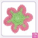508154-00 APLICACION GANCHILLO ANALA FLOR 37x37 MM. ALGODON 100% ROSA Venta en piezas de 10.00 U