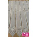 52826 TENDINA MACRAME AYDIN 1.20 MTS. POLIESTER 100% NATURAL Venta en piezas de 18.00 M