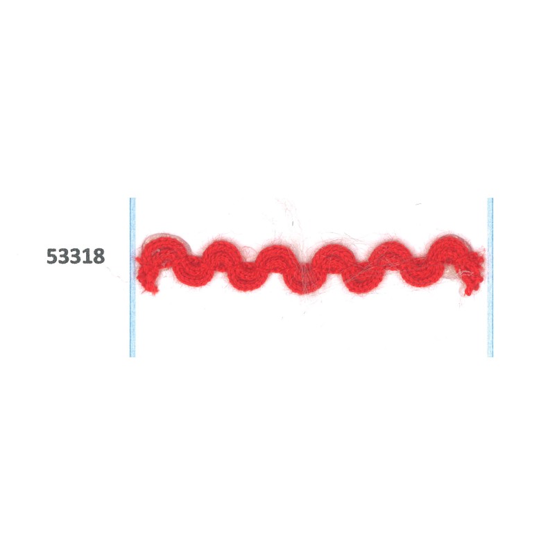 53318 GINA ONDULINA FANTASIA 10 MM. POLIAMIDA 100% ROJO Venta en piezas de 20.00 M
