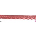54020 ANSCARI REMATE BOLILLO 15 MM. POLIESTER 50%-LINO 50% ROJO Venta en piezas de 30.00 M