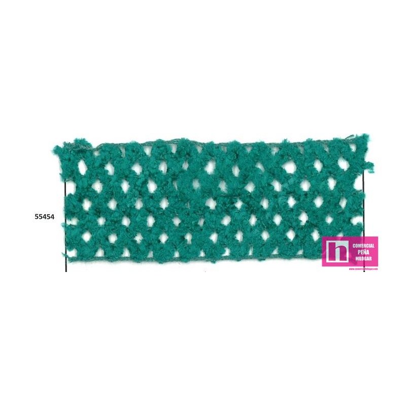 55454 ALALA GALON BOLILLO 60 MM. POLI-LINO 50%-MUSKI 50% VERDE Venta en piezas de 15.00 M