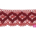 55460 ELEANOR PUNTILLA BOLILLO 65 MM. POLI-LINO 50%-MUSKI 50% GRANATE Venta en piezas de 15.00 M