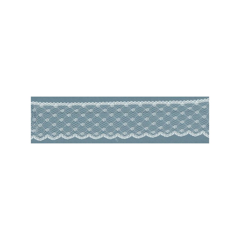 55906 PUNTILLA NYLON ADAM 30 MM. POLIAMIDA 100% BLANCO Venta en piezas de 20.00 M