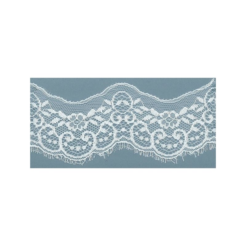 55909 PUNTILLA NYLON ELIANA 50 MM. POLIAMIDA 100% BLANCO Venta en piezas de 20.00 M