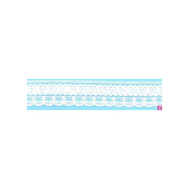 56777 TOKE PUNTILLA BOLILLO 30 MM. ALGODON 75%-POLIESTER 25% BLANCO Venta en piezas de 20.00 M