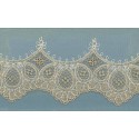 57035 SALOME PUNTILLA BORDADA TUL 90 MM. POLIESTER 100% MARFIL/CAMEL Venta en piezas de 13.00 M