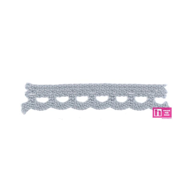 58177 PUNTILLA BOLILLO ARIEL 10 MM. ALGODON 100% GRIS Venta en piezas de 25.00 M