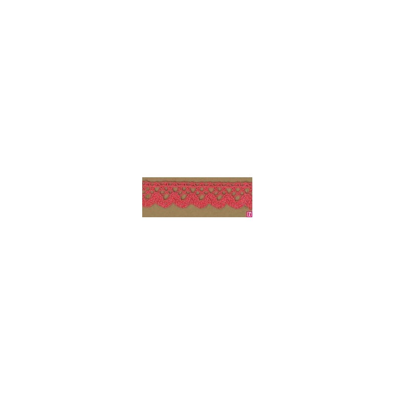 58188 PUNTILLA BOLILLO AMAYA 10 MM. ALGODON 100% CORAL Venta en piezas de 25.00 M