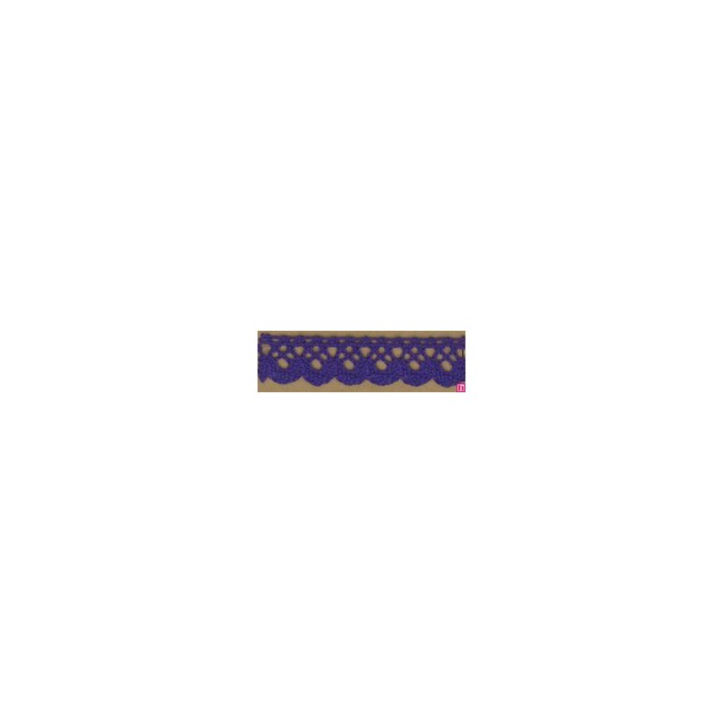 58195 PUNTILLA BOLILLO AMAYA 10 MM. ALGODON 100% MORADO Venta en piezas de 25.00 M