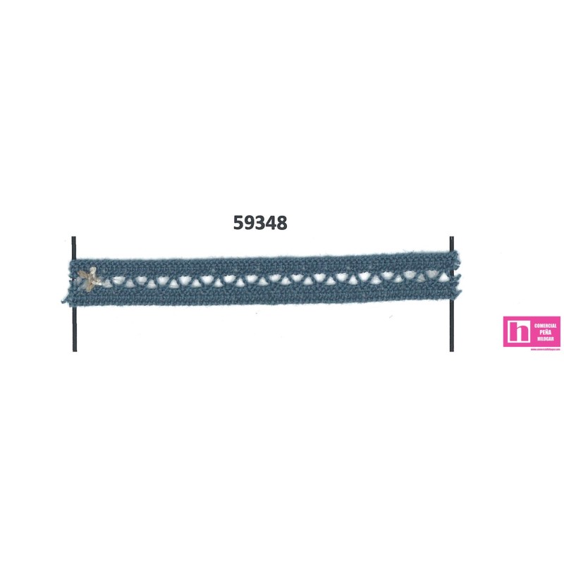 59348 GALON BOLILLO SNAFU 10 MM. ALGODON 100% MARENGO Venta en piezas de 30.00 M
