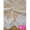 59458 TUL BORDADO AMBOS LADOS ENISE 1.50 MTS. POLIESTER 100% NATURAL Venta en piezas de 15.00 M
