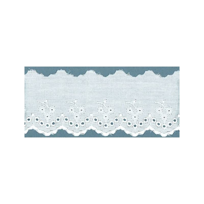 60015-000 BORDADO BATISTA AMELIE POLIESTER 60%-ALGODON 40% BLANCO Venta en piezas de 13.80 M