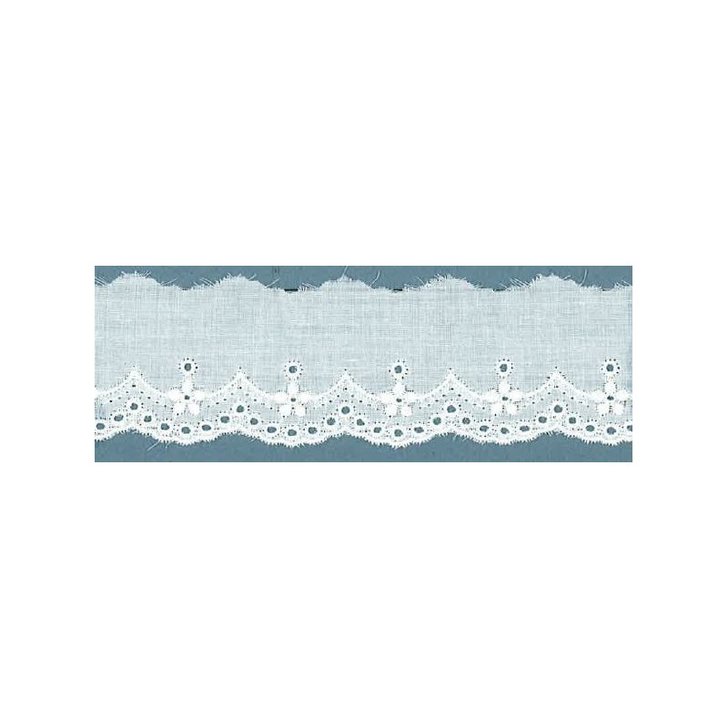 60024-000 BORDADO BATISTA EXILMA POLIESTER 60%-ALGODON 40% BLANCO Venta en piezas de 13.80 M
