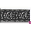 606031-30-105 CINTA JACQUARD MINOS 30 MM. POLIESTER 100% NEGRO/PLATA Venta en piezas de 10.00 M