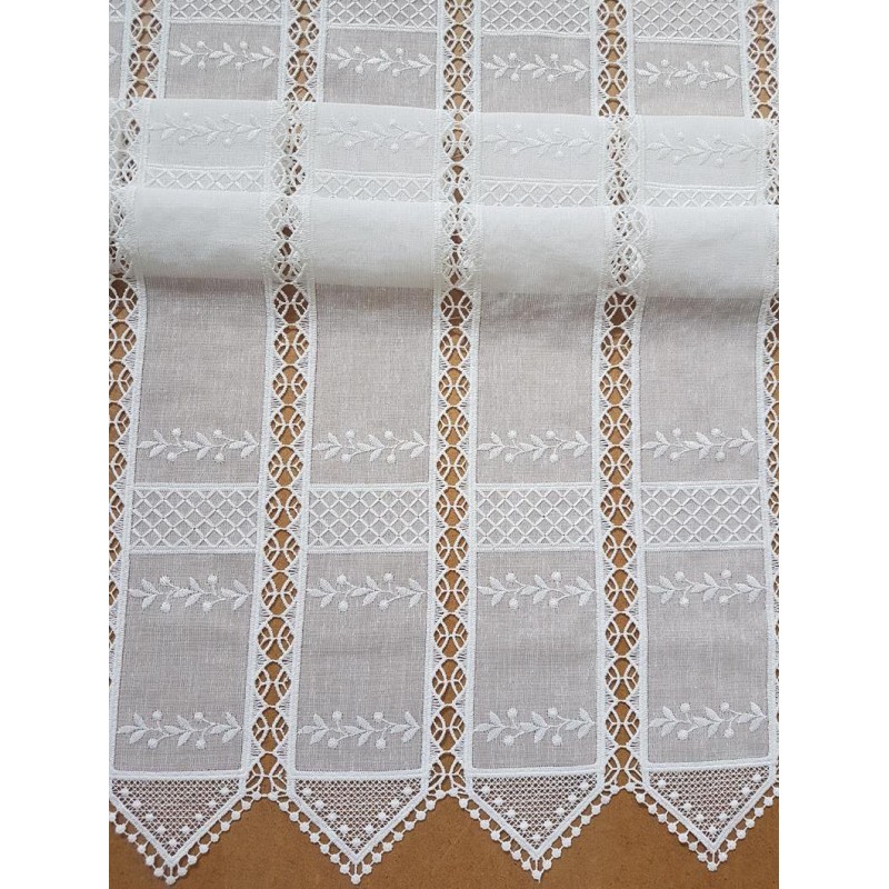 61173 TENDINA MACRAME MARCELA 0.90 MTS. POLIESTER 100% NATURAL Venta en piezas de 18.00 M