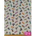 62829 TEJIDO ESTAMPADO MICKEY SUNGLASSES (01) 1.50 M. ALGODON 100% BLANCO Venta en piezas de 10.00 M
