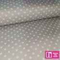 64172-1001 PIQUE ESTAMPADO BERNAL (12)-TOPOS 1.60 M. 170 GR/M2. ALGODON 100% GRIS/BLANCO Venta en piezas de 6.00 M