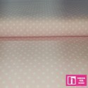 64172-4010 PIQUE ESTAMPADO BERNAL (10)-TOPOS 1.60 M. 170 GR/M2. ALGODON 100% ROSA/BLANCO Venta en piezas de 6.00 M
