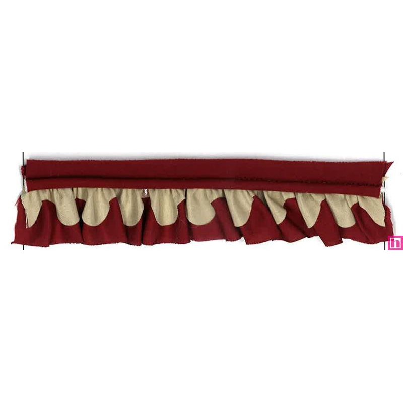 64253 VIVO PETALO FRUNCIDO SUNSET POLIESTER 50%-ALGODON 50% GRANATE/CAMEL Venta en piezas de 25.00 M