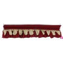 64253 VIVO PETALO FRUNCIDO SUNSET POLIESTER 50%-ALGODON 50% GRANATE/CAMEL Venta en piezas de 25.00 M