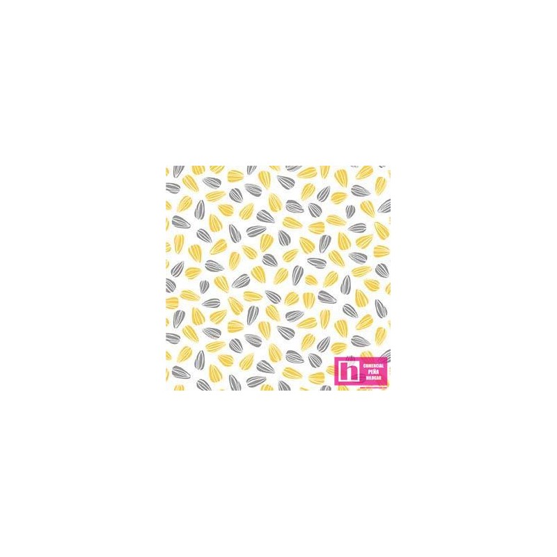 65058 PATCH.AMERICANO SUNFLOWER FESTIVAL (10) 110 CM. ALGODON 100% BLANCO Venta en piezas de 6.80 M