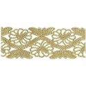 654716-100 PUNTILLA GUIPUR FANTASIA ISIS 60 MM. POLIESTER 100% DORADO Venta en piezas de 9.10 M
